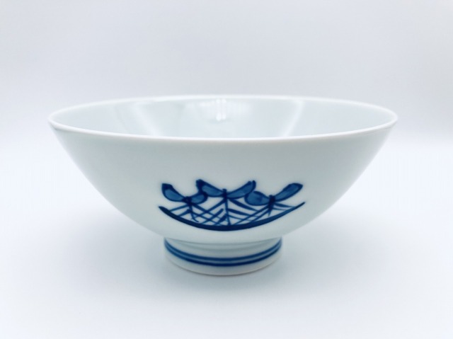 二人異人4.3浅飯碗 しん窯 青花 限定商品