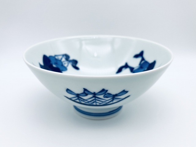 ★しん窯青花★飯碗４客NO26NO9NO11まとめ出品 二人異人4.3浅飯碗 しん窯 青花 限定商品