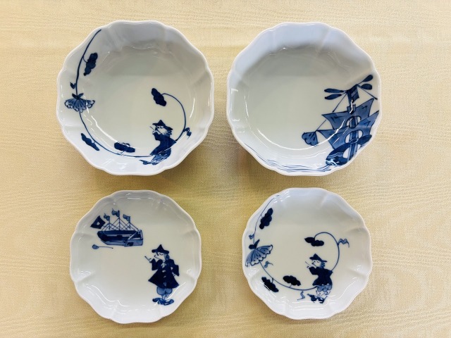 福珠窯★新品★青い花と葉の皿 2枚セット 福珠窯☆新品☆青い花と葉の皿 2枚セット 福珠窯☆新品☆青い花