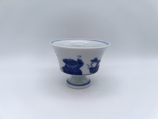 異人群　反高台小付　しん窯青花　限定商品