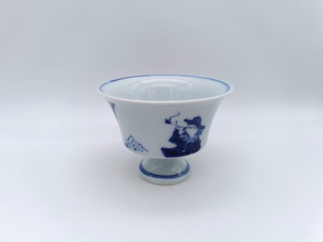 異人づくし　反高台小付　しん窯青花　限定商品