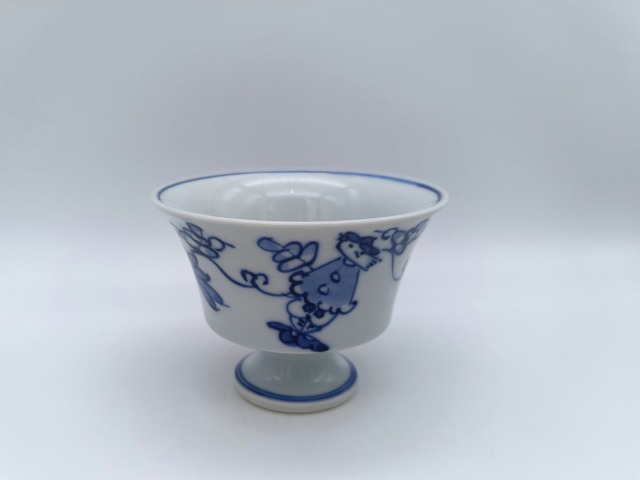 唐草異人　反高台小付　しん窯青花　限定商品