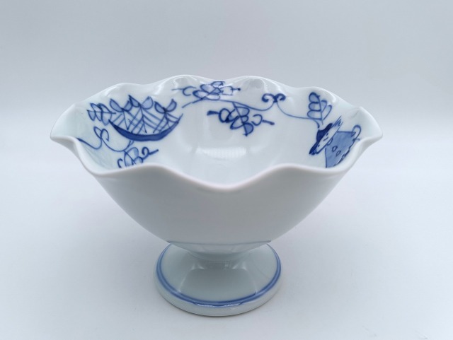 唐草異人　輪花小鉢　しん窯青花　限定商品