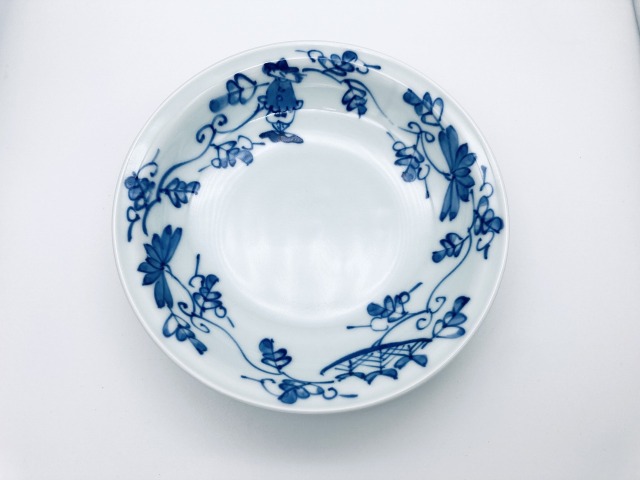 青花 異人さん スープ皿 yoshikoさま】しん窯 青花 異人さん スープ皿