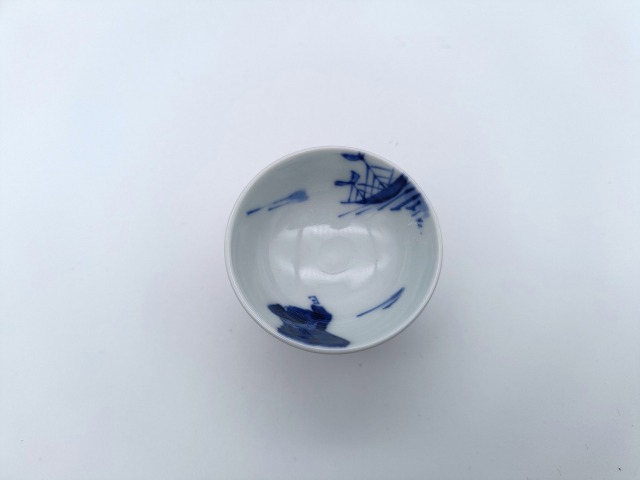 カール紅毛人_高台盃　しん窯青花　限定商品