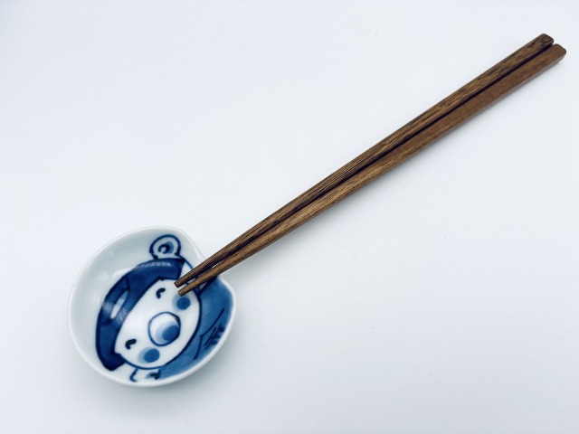 金太郎 半月箸置 しん窯 青花
