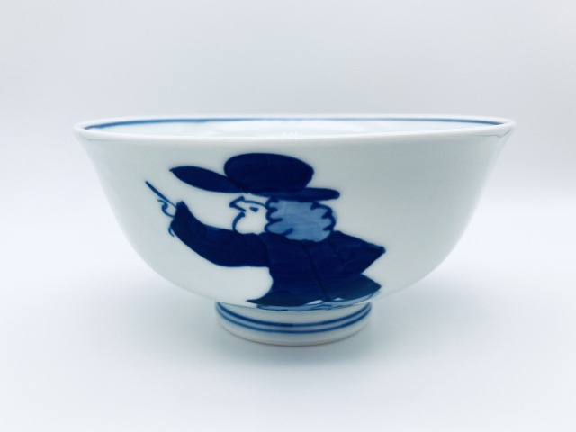 紅毛人反4.7深飯碗 しん窯 青花 限定商品
