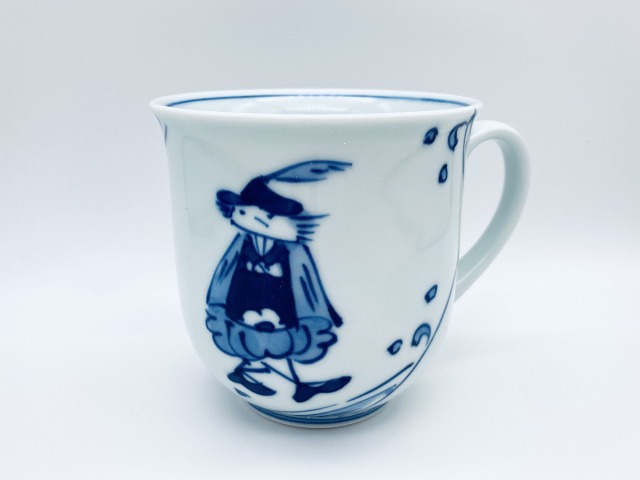 クラシックシリーズ 紅毛青花反マグカップ しん窯青花