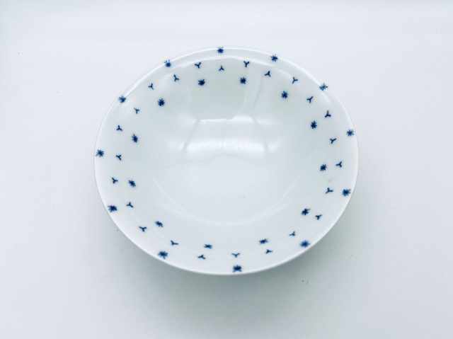 (青)くずし麻の葉反高台鉢
