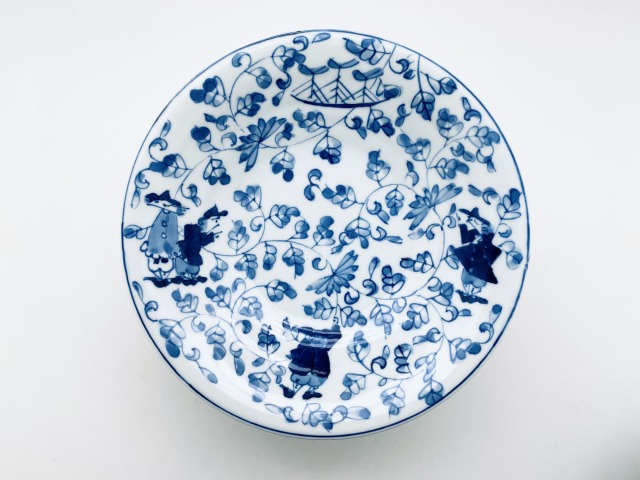 鉢■花尽くし 銅縁 とても綺麗な花唐草紋 花唐草紋 菓子器 時代物 骨董品■ 唐草異人8寸高台鉢しん窯青花限定商品