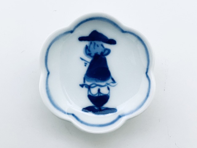 しん窯青花　梅型箸置 後姿梅型箸置 しん窯 青花