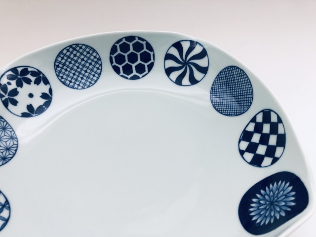 中国 青花 四君子文 四方鉢 時代箱付 M R6432 青花匠 丸文四角鉢 数量限定