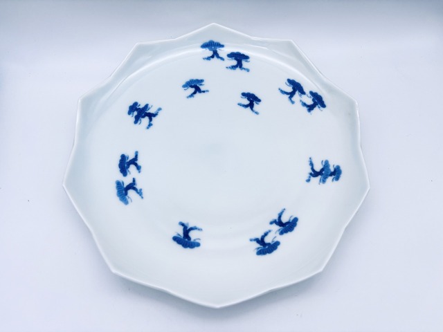 松林渕菱型皿21cm