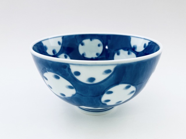 しん窯　青花 花濃3寸ボール しん窯青花