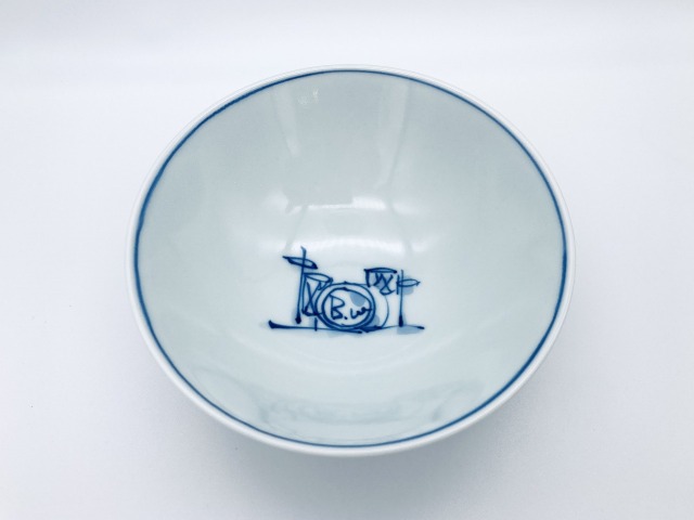 メロディ ドラム4.0浅飯碗 しん窯 青花 限定商品