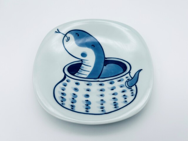 へび干支皿