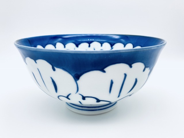 内外芙蓉反4.7深飯碗 しん窯 青花 限定商品