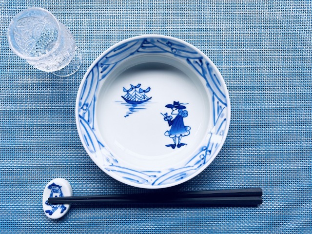 波とさすらい異人 ラクタク鉢しん窯青花　限定商品