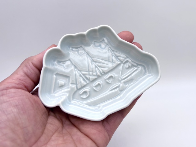 オランダ船 刻の小皿