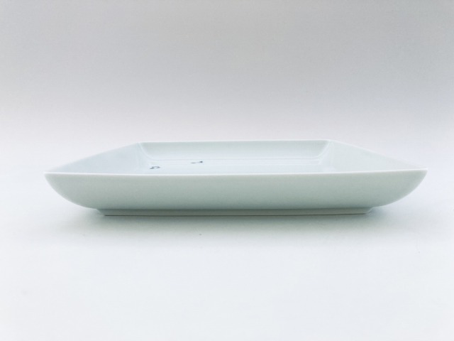 音符とピアノ スクエアプレートL しん窯青花