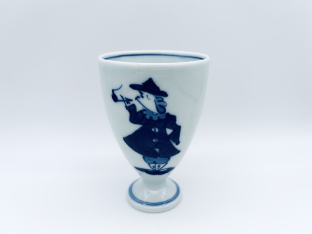 即納！最大半額！ 三人異人フリーカップ（小）数量限定 しん窯 青花 工芸品