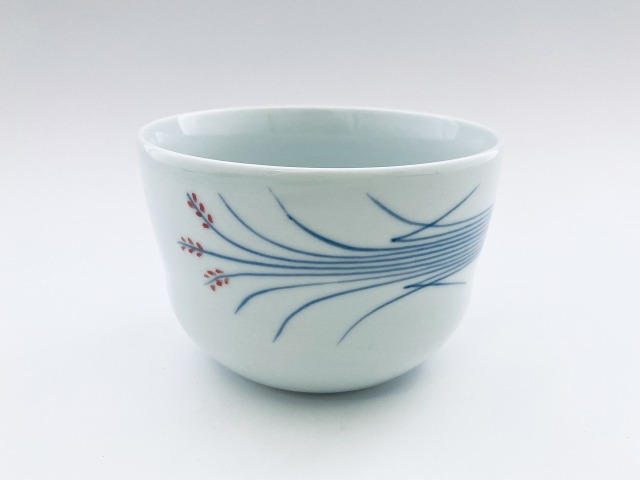 丼器、小鉢付き5人用 4枚セット 五人異人玉渕4.5寸丼 しん窯 青花