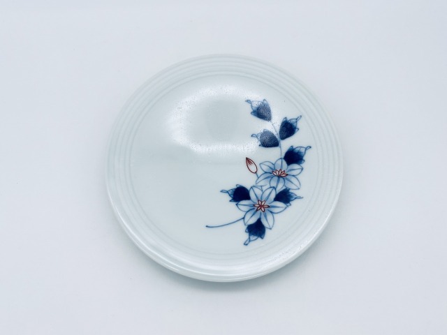 染錦鉄線花渕しのぎ小皿 しん窯青花匠 限定商品
