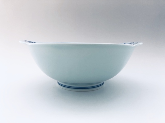 草花耳付丼(大) しん窯青花