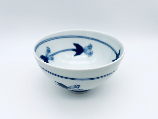 つるりんどう 3.5寸丸飯碗 青花匠