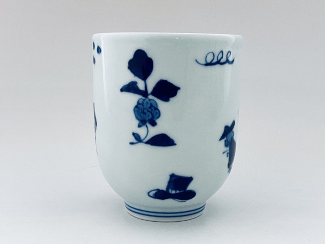 有田焼　しん窯　青花　異人さんシリーズ　まとめて 有田焼 青花 異人づくし大湯呑