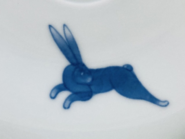 青峰　焼〆波うさぎ Amazon.co.jp: 波佐見焼 中善 湯呑 直径約7cm 野うさぎ 青