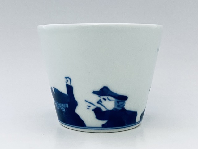 異人群そば猪口（大） しん窯青花