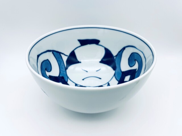 【有田焼☆しん窯】青花 濃蛸唐草 5寸深丼 2個組 奴だこ5寸深丼 しん窯 青花
