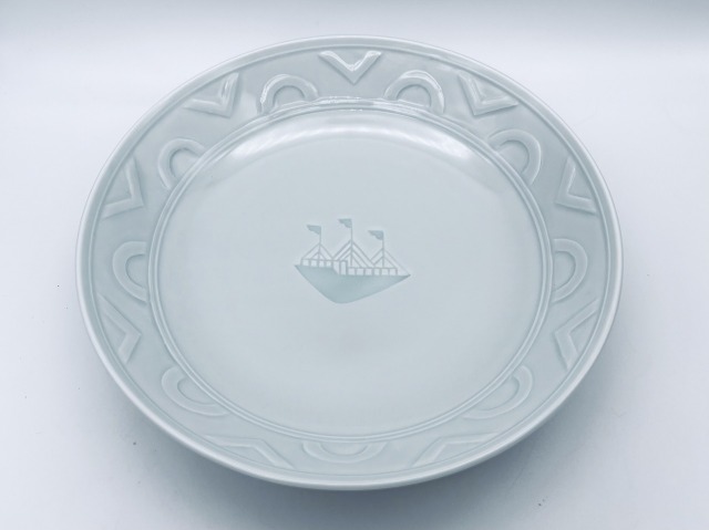 陽刻VOC帆船丸鉢