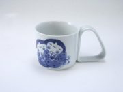 【名前入り】ふたりっこ倒れにくいマグカップ（小） しん窯 青花
