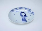 【名前入り】桜物語小判銘々皿 しん窯 青花
