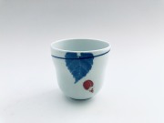 アブチロン瓢型湯呑 しん窯青花匠