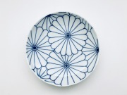 青菊花輪花皿&nbsp;青花匠限定商品