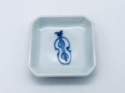 ハーモニー バイオリン角豆皿 しん窯 青花