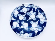 濃茄子皿21cm