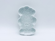 濃マント異人 刻の小皿