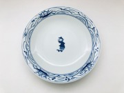 渕波帆船紅毛人反りミート皿しん窯青花限定商品