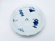 異人づくし桔梗渕台皿