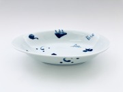 異人づくし たまご型カレー皿 しん窯 青花