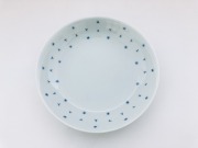 (青)くずし麻の葉反5寸皿 しん窯青花匠 限定商品