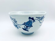 唐草異人四角丼(中)しん窯青花 限定商品