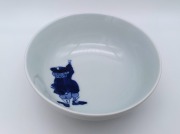 カール紅毛人（線彫）４寸ボール　しん窯青花　限定商品