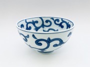唐草5寸深丼 しん窯青花