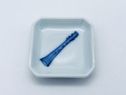 ハーモニー クラリネット角豆皿 しん窯 青花