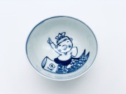 こいのぼり3.2丸飯碗 しん窯青花